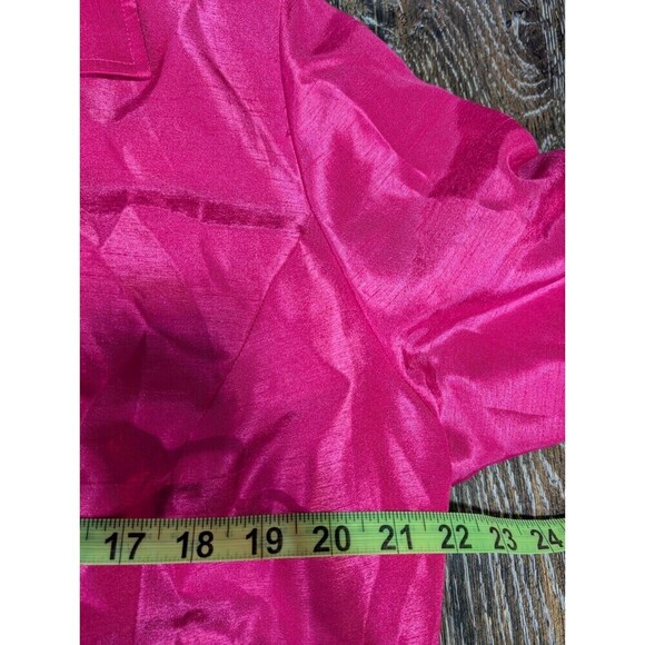 Chico’s Bracelet Sleeve Hot Pink Topper Jacket Tunic Smock Jacket sz 12 14 113 - Picture 13 of 13